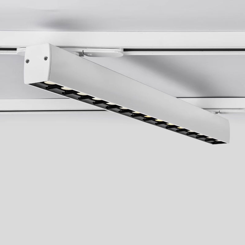 Adjustable Aluminum LED Track Light - Minimalist Linear Semi-Flush Mount Ceiling Light For Home Office