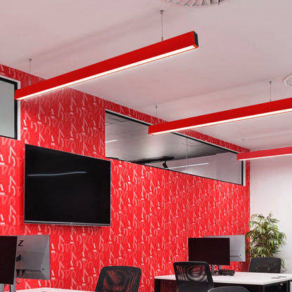ثريات LED من الألومنيوم لحماية العين ومقاومة الوهج - مصباح معلق خطي بسيط للمنزل والمكتب