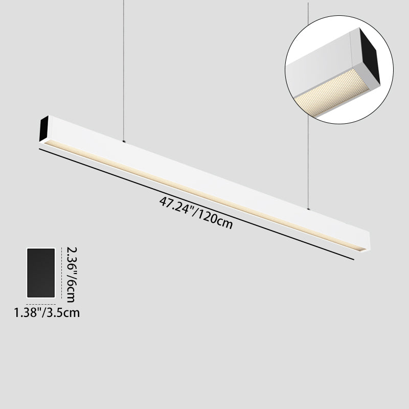 Strip Eye-Care Deep Anti-Glare LED Pendant Light - Minimalist Linear Pendant Light For Home Office