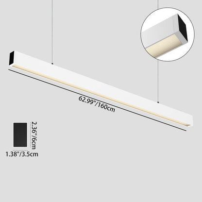 Strip Eye-Care Deep Anti-Glare LED Pendant Light - Minimalist Linear Pendant Light For Home Office