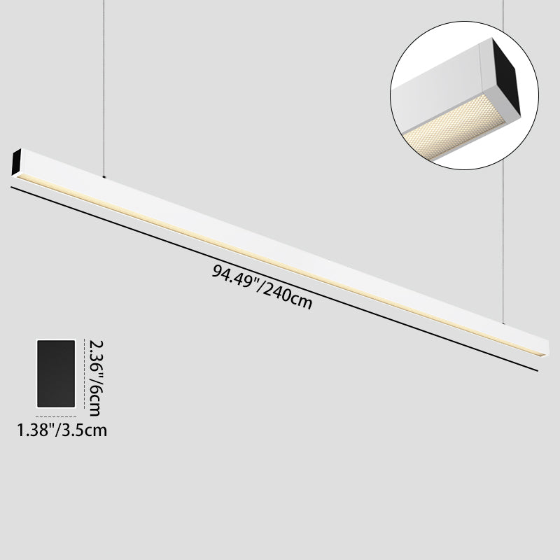 Strip Eye-Care Deep Anti-Glare LED Pendant Light - Minimalist Linear Pendant Light For Home Office