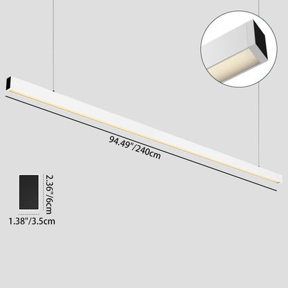 Strip Eye-Care Deep Anti-Glare LED Pendant Light - Minimalist Linear Pendant Light For Home Office