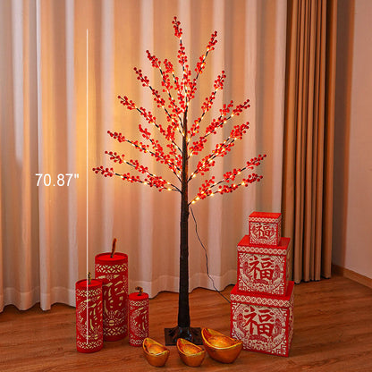 Modern Holiday Decor Birch Tree Plastic LED Standing Floor Lamp
