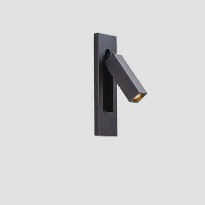 Modern Minimalist Rectangular Recessed Aluminum LED Wall Sconce Lamp