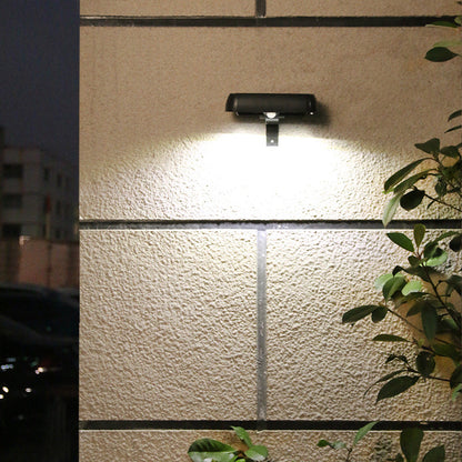 Solar Patio Human Sensor Square Outdoor Waterproof LED Wall Sconce Lamp