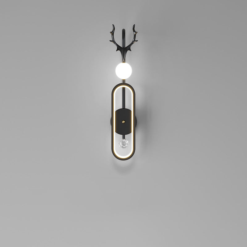 مصباح حائط LED دائري فاخر من Nordic Light بتصميم قرون الغزال 
