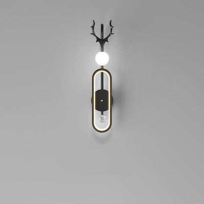 مصباح حائط LED دائري فاخر من Nordic Light بتصميم قرون الغزال 