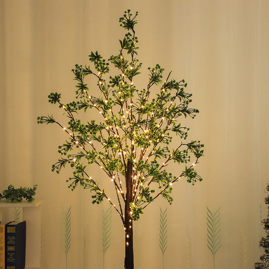 Modern Art Deco Waterproof Copper PP Tree USB LED Standing Floor Lamp For Bedroom