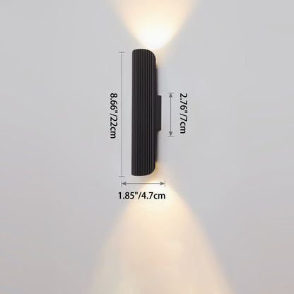 Modern Simplicity Iron Aluminum Roman Column Strip LED Wall Sconce Lamp For Bedside