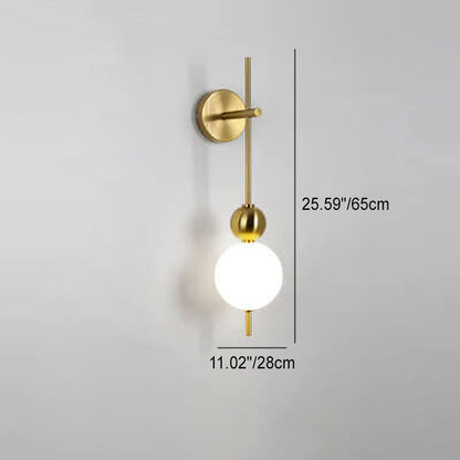 مصباح حائط LED بسلسلة من القرع بتصميم بسيط على الطراز الاسكندنافي 