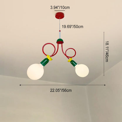 Modern Minimalist Iron Colored Fruit 2/3/5-Light Chandelier