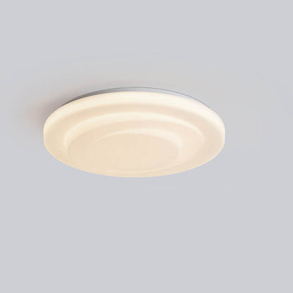 Modern Minimalist PE Swirl Round Iron LED Flush Mount Ceiling Light