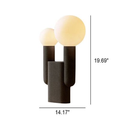 Modern Minimal Cactus Resin 2-Light Table Lamp