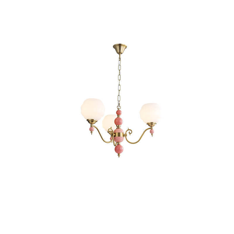 Modern Simple Rustic Iron Glass 3/5-Light Chandelier