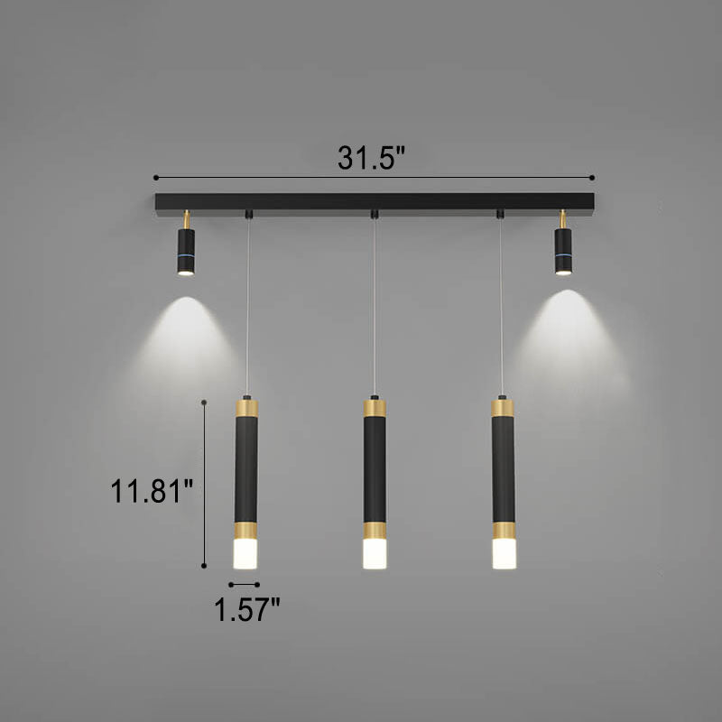 Modern Light Luxury Hardware Acrylic LED Spotlight Island Light Chandelier