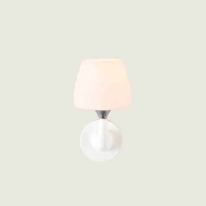 Nordic Minimalist White Iron Glass Cup Shade 1/2 Light Wall Sconce Lamp