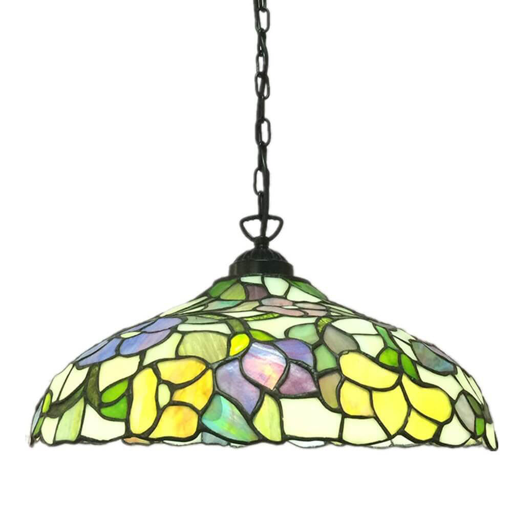 Tiffany Vintage Glass Shade 1-Light Pendant Light