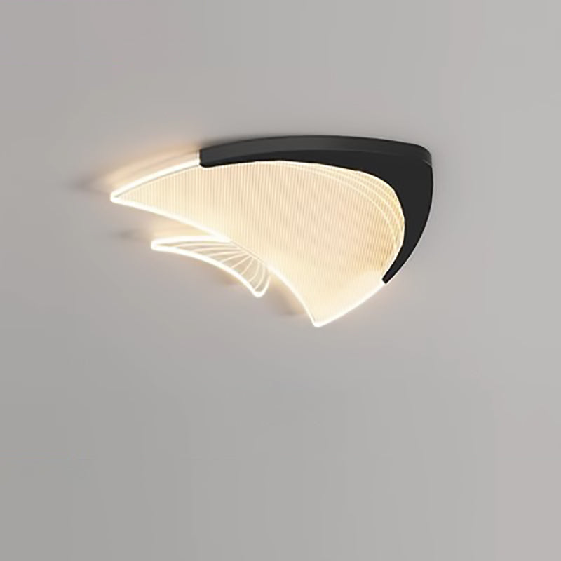 مصباح سقف LED مدمج من الأكريليك والألومنيوم بتصميم فني حديث لغرفة النوم