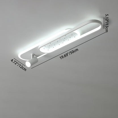 مصباح LED مستطيل الشكل مصنوع من الحديد الأكريليك بتصميم عصري بسيط، مثبت في السقف للممر 