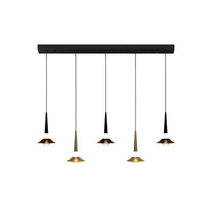 Modern Minimalist Flat Villa Aluminum Acrylic LED Island Light Chandelier For Dining Room