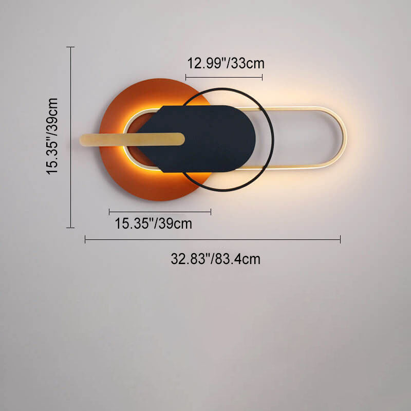 مصباح حائط LED هندسي دائري فاخر من Nordic Light 