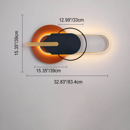 مصباح حائط LED هندسي دائري فاخر من Nordic Light 