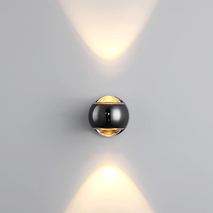 Contemporary Nordic Aluminum Semicircle Up And Down Luminous LED Spotlight Wall Sconce Lamp For Bedroom