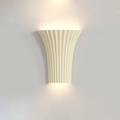 Modern Minimalist Half Cylinder Hardware Resin 1-Light Wall Sconce Lamp For Bedroom