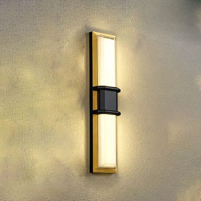 Contemporary Industrial Aluminum Cubic Acrylic Shade LED Waterproof Wall Sconce Lamp For Garden