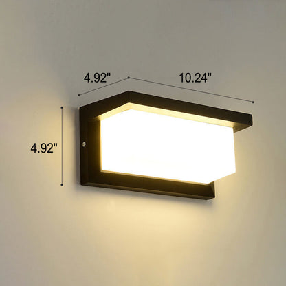 مصباح حائط LED خارجي مقاوم للماء من الألومنيوم بتصميم هندسي إبداعي حديث 