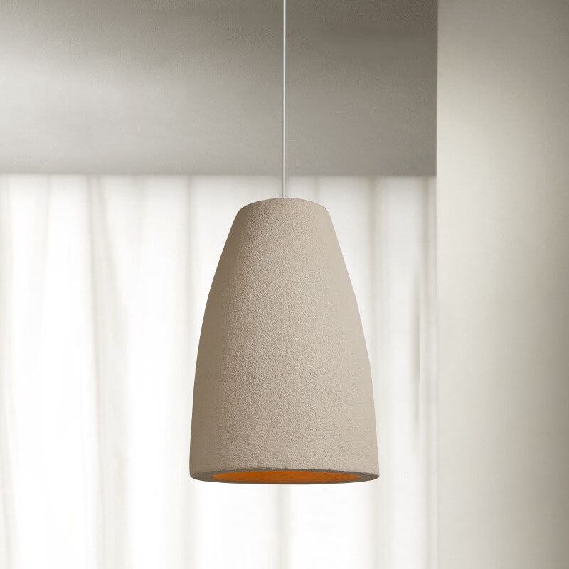 Modern Minimalist Pure Grey Geometric Shape 1-Light Pendant Light