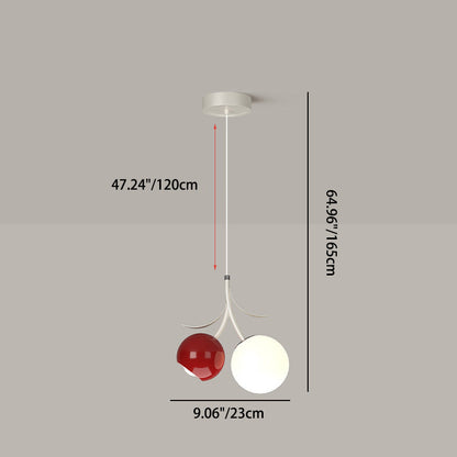 Modern Minimalist Round Sphere Iron Metal Glass 1-Light Pendant Light For Bedroom