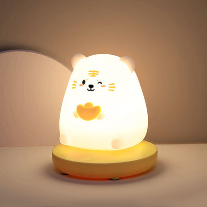 Creative Silicone Animal USB Rechargeable Night Light Decorative Table Lamp
