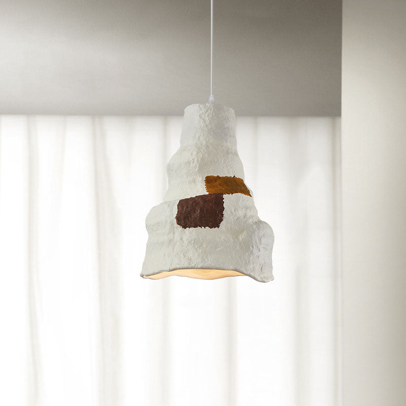 Japanese Wabi-sabi Pure White 1-Light Pendant Light