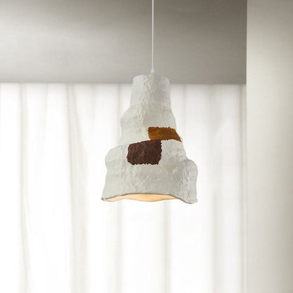 Japanese Wabi-sabi Pure White 1-Light Pendant Light