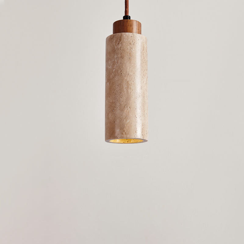 Japanese Wabi-sabi Solid Wood Stone 1/2/3-Light Island Light Chandelier