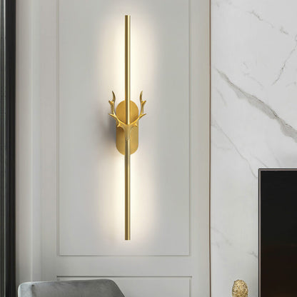 Modern Light Luxury Aluminum Long Strip Antler Shape LED Wall Sconce Lamp