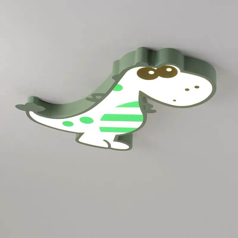 Modern Children's Cartoon Dinosaurs Iron Acrylic LED Flush Mount Ceiling Light