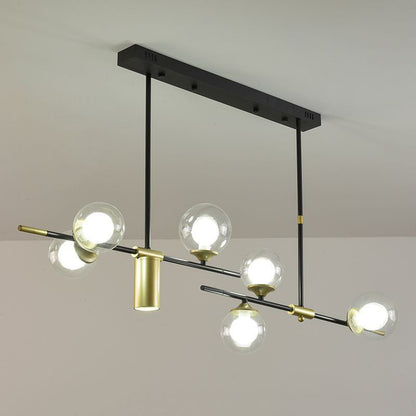 Modern Minimalist Round Ball Glass Iron LED Chandelier