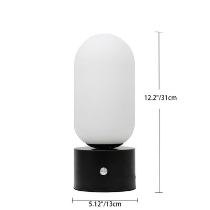 Modern Simplicity Round Orb Iron Glass 1-Light Table Lamp For Bedroom