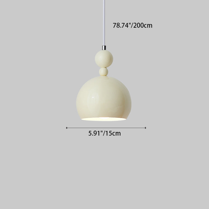 Contemporary Nordic Round Shade Iron Glass 1/3 Light Island Light Chandelier For Dining Room