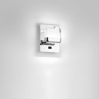 مصباح حائط LED مربع الشكل مصنوع من الأكريليك بتصميم عصري وبسيط من الفولاذ المقاوم للصدأ 