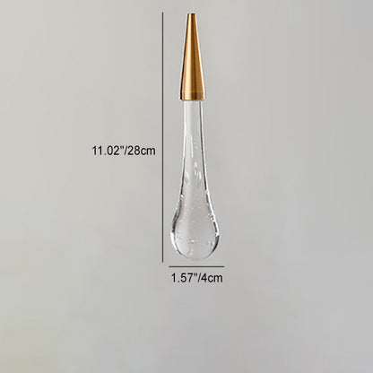 Modern Simplicity Iron Aluminum Crystal Drop Meteor Shower LED Pendant Light For Dining Room
