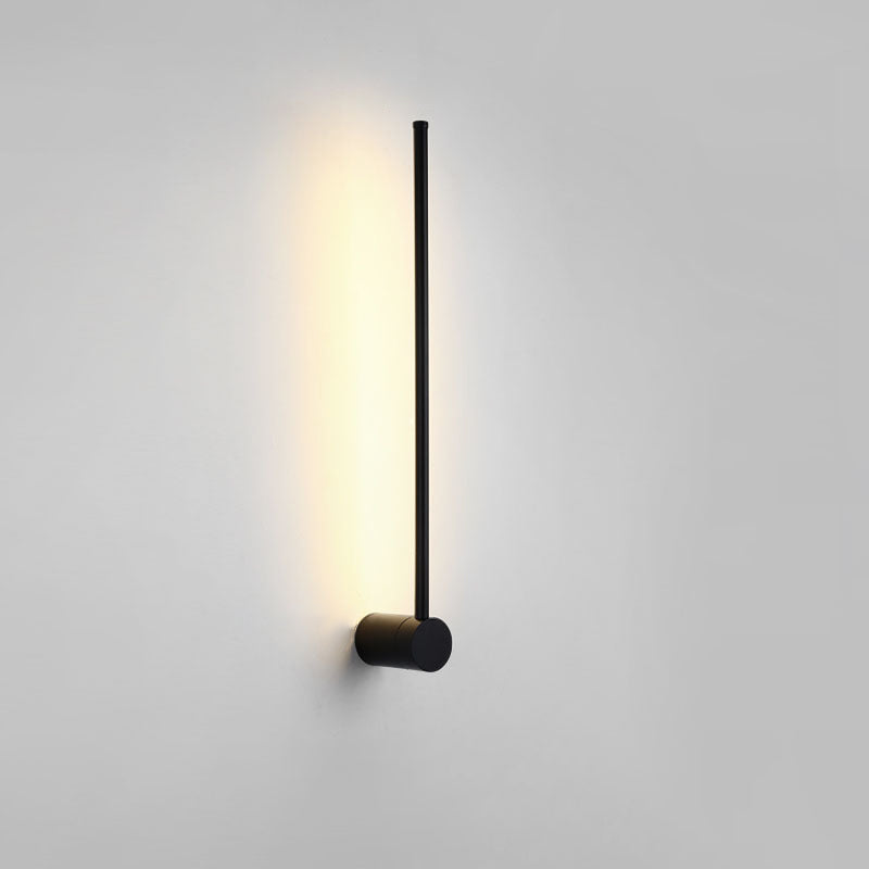 مصباح حائط LED طويل من الألومنيوم والحديد والسيليكون بتصميم عصري بسيط لغرفة النوم 