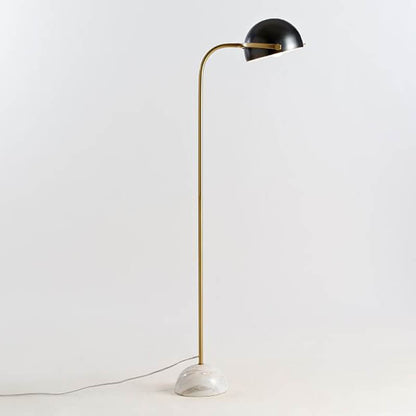 Modern Minimalist Spherical Metal Marble Adjustable Angle 1-Light Standing Floor Lamp