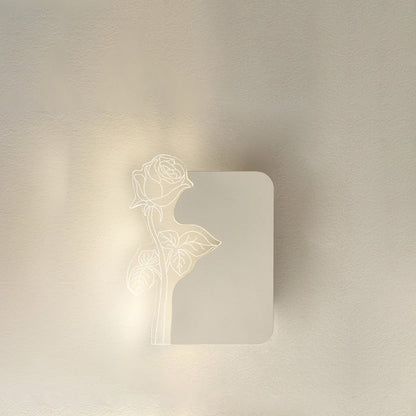 مصباح حائط LED بتصميم زهرة الورد الأكريليكية الحديثة لغرفة المعيشة 