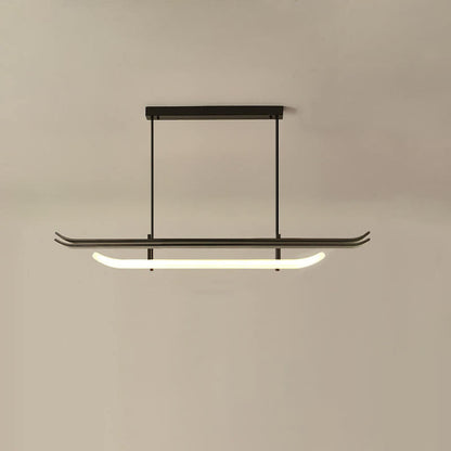 Chinese Retro Minimalist Wrought Iron Acrylic LED Island Light Pendant Light