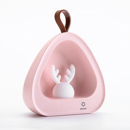 Creative Cute Deer Silicone USB Charging Portable LED Night Light Table Lamp