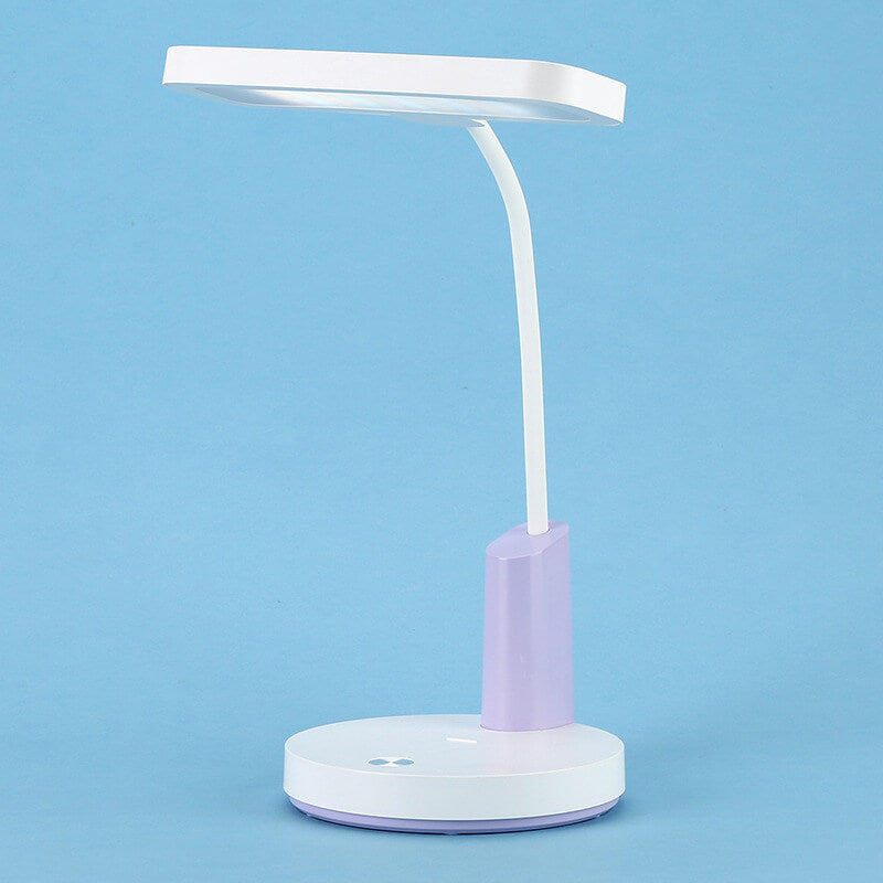 Simple Long Shade Round Base Touch Charging LED Desk Lamp