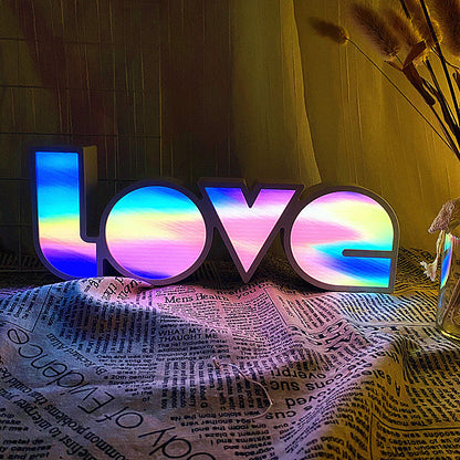 Modern Art Deco Waterproof PS LOVE Letter LED Table Lamp For Bedroom